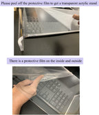 Clear Acrylic Monitor Stand,Keyboard Cover Protector Anti-Cat Prevent Cats from Touching Keyboard,Stand for Laptop, 1525-001
