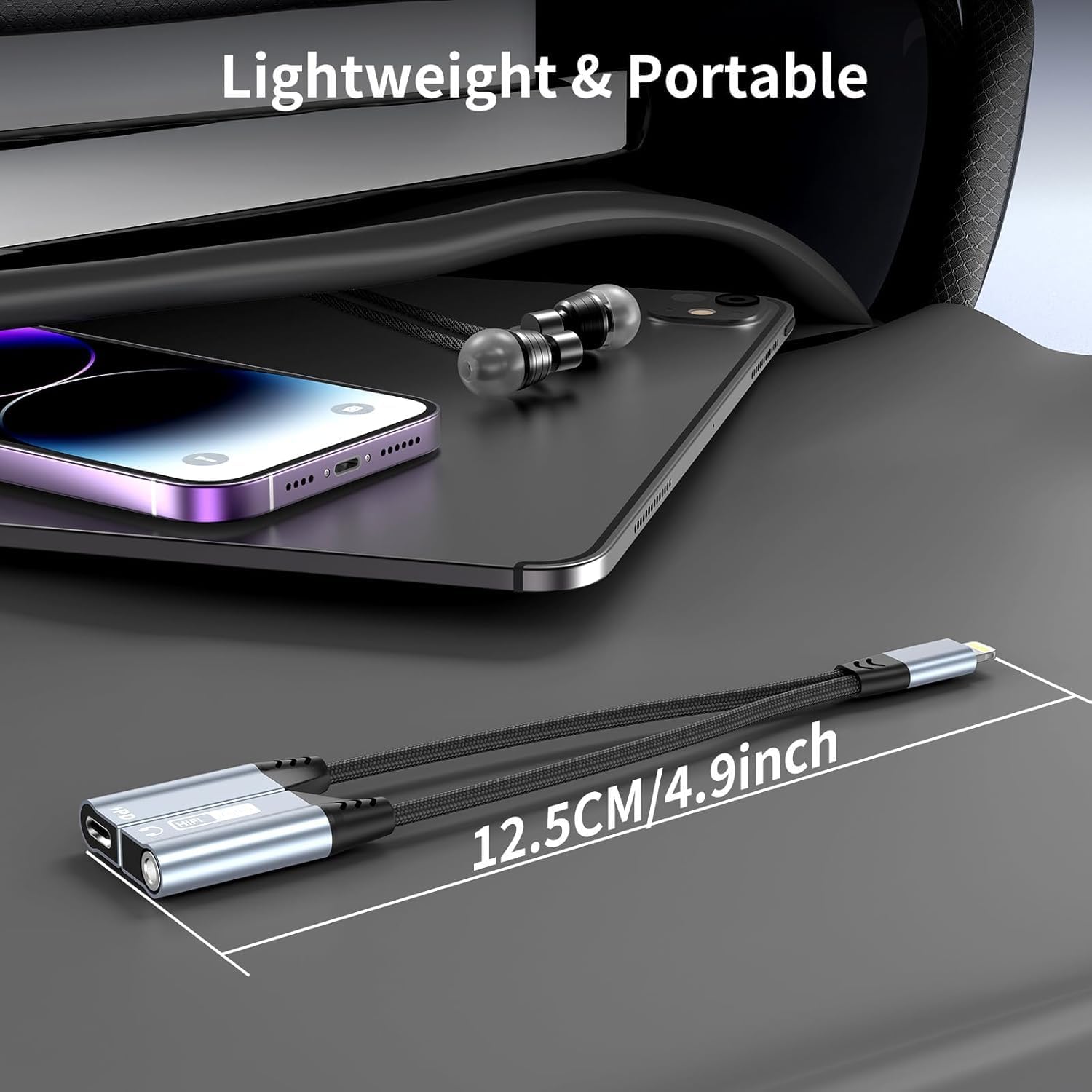 Quanlex 2 in 1 Magnetic USB C to 3.5mm Headphone Jack Adapter and Charger, USB C to Aux Audio Jack Hi-Res 32bit/384kHz with PD 60W Fast Charging Dongle Cable for iPadiPhone 16/15