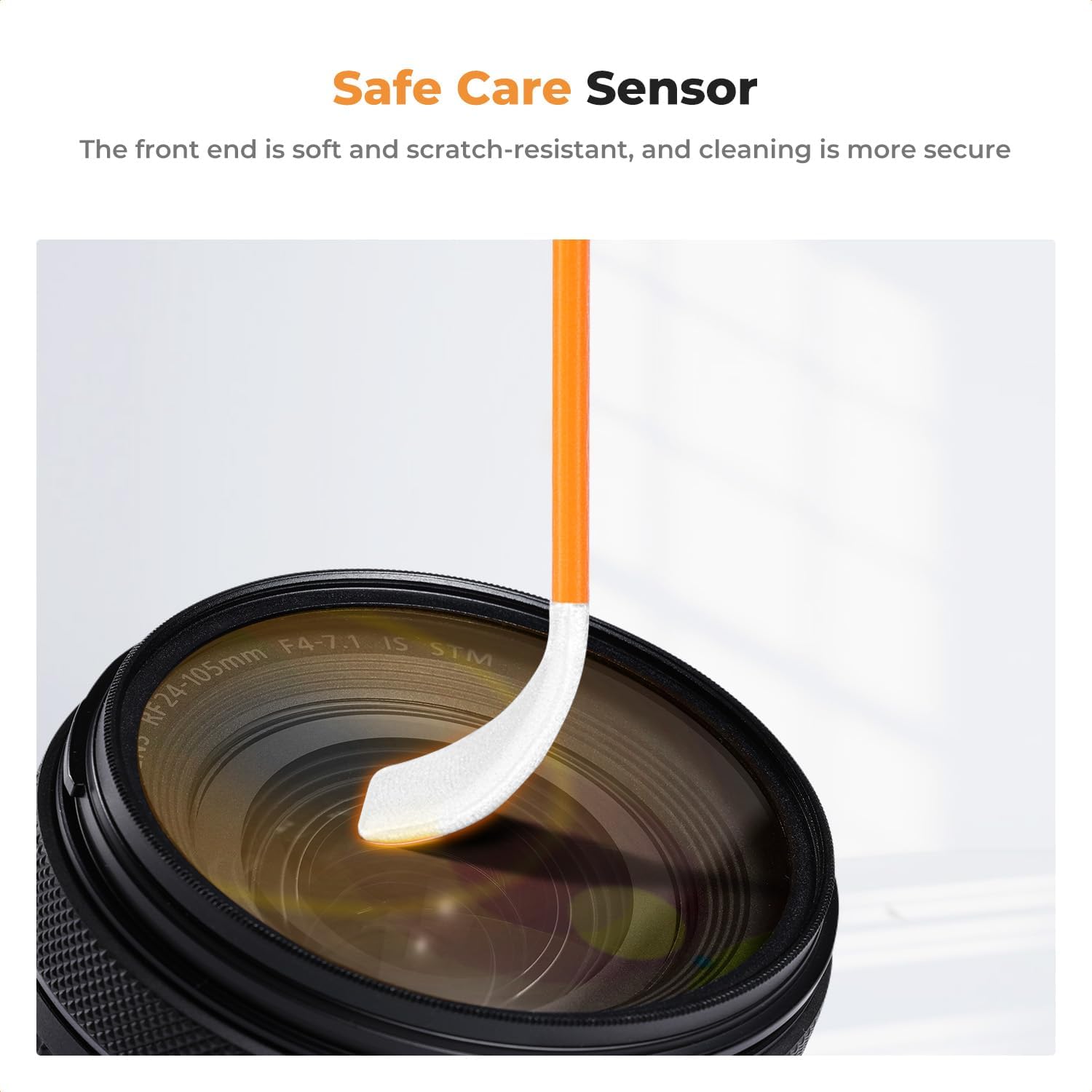 K&F Concept 16mm APS-C Sensor Cleaning Kit, Mirrorless Digital Camera Lens Cleaner Kit - 20ml Sensor Cleaner & 10 X Double-Tipped Sensor Cleaning Swabs for APS-C Type CMOS & CCD Sensors