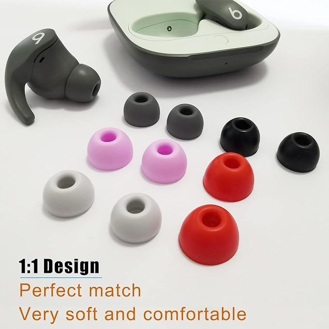 Silicone Ear Tips for Beats Fit Pro Replacement Tips for Beats Fit Pro/Beats Studio Buds Earbuds 6 Pairs LMS Gray