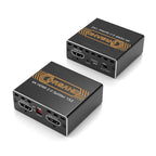 4K@60Hz HDMI Splitter 1x2 4:4:4,18 Gbps,Supports Soundbar,HDCP Bypass,EDID,Duplicate/Mirror/Copy,Downscale, HDR,Dolby Vision Atmos,4K HDMI Splitter 1 in 2 Out for Dual Monitors