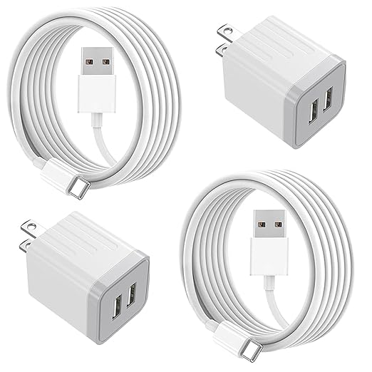 10FT iPhone 16 15 Charger,2Pack Dual Port 20W Fast Charging Block iPad Charger Plug Power Adapter 10Foot USB to USB C Cable Cord for iPhone 16/16 Pro Max/16 Plus/15/15 Plus/15 Pro/iPad Mini6/iPad Air5