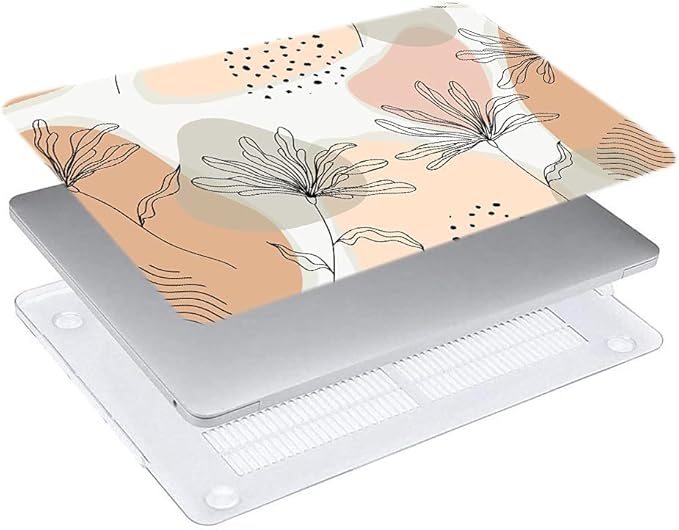 LanBaiLan Compatible for MacBook Pro 13 inch with Touch Bar 2022 2020 2019 2018 2017 2016 Release M1 M2 A2338 A2289 A2251 A2159 A1989 A1706 A1708, Laptop Hard Case & Keyboard Cover, Aesthetic Flower