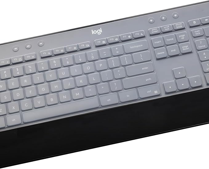 Keyboard Cover Skin for Logitech MK545 MK540 Wireless Keyboard, Logitech MK545 Keyboard Protector, Logitech MK540 Ultra Thin Desktop PC Silicone Clear Keyboard Skin Protector