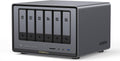 UGREEN NASync DXP6800 Plus 6-Bay Desktop NAS, Intel i3 1215u 6-Core CPU, 8GB DDR5 RAM, 128G SSD, 1X 10GbE and 1X 2.5GbE LAN Port, 2X M.2 NVMe Slots, 4K HDMI, Network Attached Storage (Diskless)