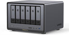 UGREEN NASync DXP6800 Plus 6-Bay Desktop NAS, Intel i3 1215u 6-Core CPU, 8GB DDR5 RAM, 128G SSD, 1X 10GbE and 1X 2.5GbE LAN Port, 2X M.2 NVMe Slots, 4K HDMI, Network Attached Storage (Diskless)