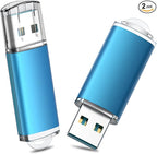 TOPESEL 2pack 128GB USB 3.0 Flash Drive High Speed 128G Thumb Drive Memory Stick Jump Drive USB Zip Drive for PC laptops, Tablets, TVs, car Audio (Blue)