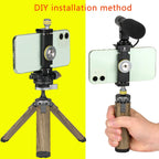 Phone Mount for Tripod, Smartphone Tripod Adapter for iPhone Samsung Cell Phone Stand Holder with Cold Shoe and Arca Swiss Quick Release Plate for iPhone 15 Pro Max Galaxy S24