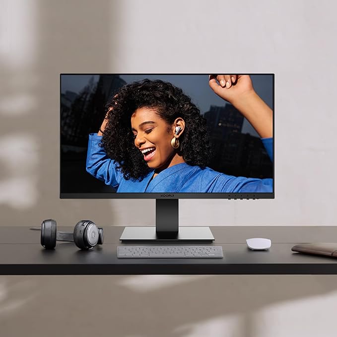 KOORUI Monitor 27 Inch 1080p PC Monitor 3000:1 Contrast Ratio with HDMI VGA for Office and Home, 99% SRGB, Frameless, Eye Care, Tilt Adjustment, VESA Mountable, Black