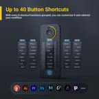 XENCELABS Quick Keys for PC, MacBook, Desktop, Drawing Tablet, Pen Display, OLED Display, 44 Customizable Shortcuts Keydail for Digital Drawing, Video Editing, Photo Retouching, Windows/macOS