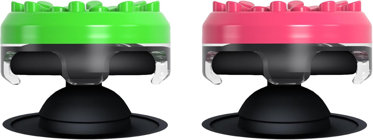 KontrolFreek Splash Performance Thumbsticks for Nintendo Switch Joy-Con Controller | Concave | Green/Pink