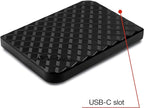 Verbatim 256GB Portable SSD External Hard Drive Store ‘n’ Go USB 3.2 Gen 1 USB-C Adapter Included - External Solid State Drive