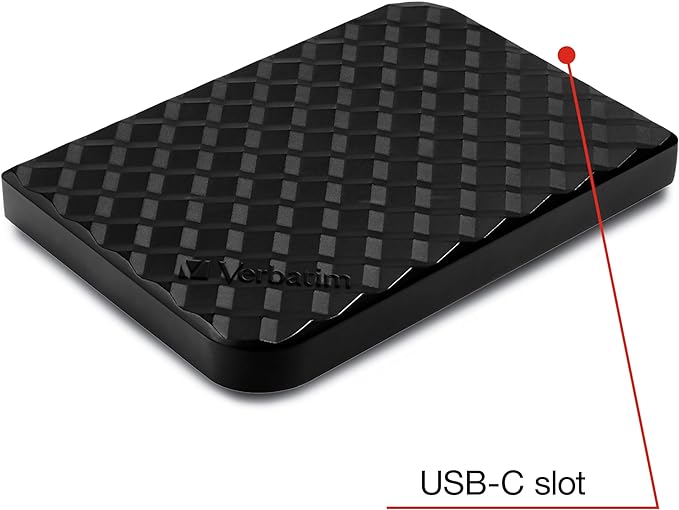 Verbatim 256GB Portable SSD External Hard Drive Store ‘n’ Go USB 3.2 Gen 1 USB-C Adapter Included - External Solid State Drive