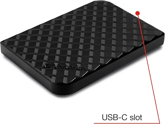 Verbatim 512GB Portable SSD External Hard Drive Store ‘n’ Go USB 3.2 Gen 1 USB-C Adapter Included - External Solid State Drive