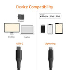 Amazon Basics USB-2.0 Type C to Lightning Cable (MFi Certified), 10 ft, Black