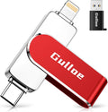 Gulloe 512GB Flash Drive Intended for iPhone, Memory Stick Storage for Photos and Videos Backup, Compatible with iPhone iPad Android PC, Plug and Play, No Application Required (Red)