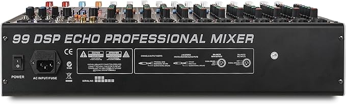 Sound Town 12-Channel Professional Audio Mixer with 99 DSP, USB MP3 Bluetooth, Dual 7-band EQ, 48V Phantom Power & Mute, Recording (TRITON-TX1202)