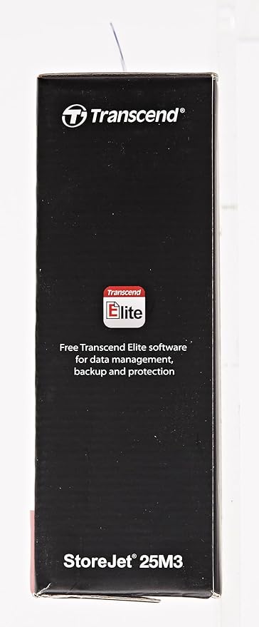 Transcend 4TB SJ25M3, USB 3.1 Portable Hard Drive Rugged, Anti-Shock Resistant, Compact and Lightweight with Lightning-Fast Speeds, One Touch Backup Button, Iron Grey - TS4TSJ25M3S