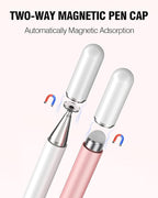 Stylus Pens for Touch Screens, 2 in 1 High Precision Universal Stylus Pen for iPad Compatible with Apple, iPhone, iPad, Android, Samsung Tablets, Phones, 3 Pack -Blue, Green, Pink