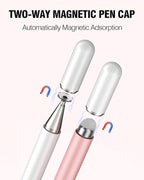 Stylus Pens for Touch Screens, 2 in 1 High Precision Universal Stylus Pen for iPad Compatible with Apple, iPhone, iPad, Android, Samsung Tablets, Phones, 3 Pack-Blue, Green, Yellow