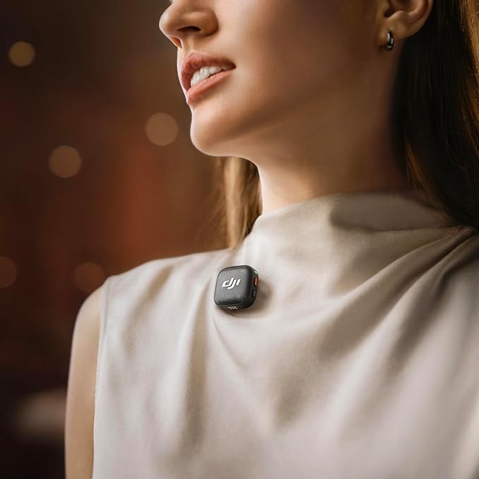 DJI Mic 3 (1 TX + 1 RX), Wireless Lavalier Mic for iPhone/Camera/Android, Ultralight, Extended Operating Time & Fast Charging, 1312ft (400m) Transmission, Noise Cancelling, Vlog, Streaming