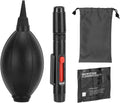 QWORK Camera Lens Cleaning Kit - 4-in-1 Includes Lens Cleaning Pen, Microfiber Cloths, Air Blower - Compatible with Sony, Nikon, Canon, DSLR Cameras & Cell Phones