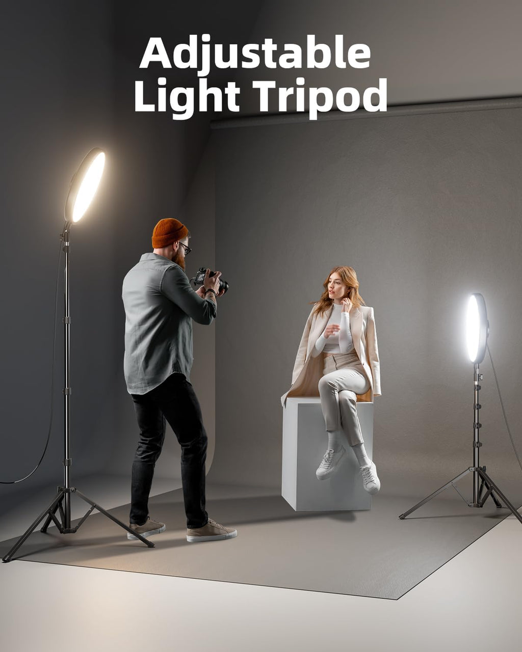 Weilisi Ring Light with 72" Tripod Stand and Phone Holder, 6500K Full-Screen Selfie Ring Light for Makeup Barber Video Recording, Photography Lighting, Ring Light Tripod for iPhone Phone with Remote