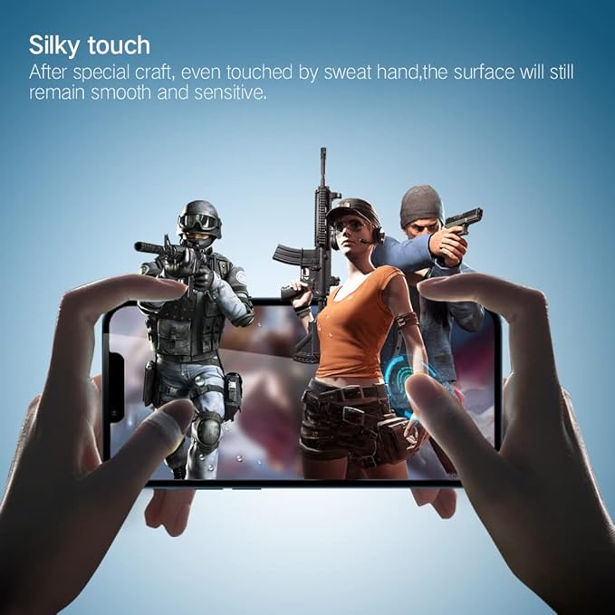 PERFECTSIGHT Screen Protector, HD Clear Tempered Glass, Anti Blue Light, Compatible with iPhone 14, 13 Pro & 13 (6.1 inch), 2.5D Curved Edge, 9H Hardness, Fingerprint Resistant, 1 Piece