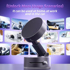 Magnetic Phone Holder for Car, [360° Rotatable] Phone Mount with Strong Suction Cup & Retractable Stand, Foldable Phone Holder for iPhone 16/15/14/13 and All Smartphone (White)