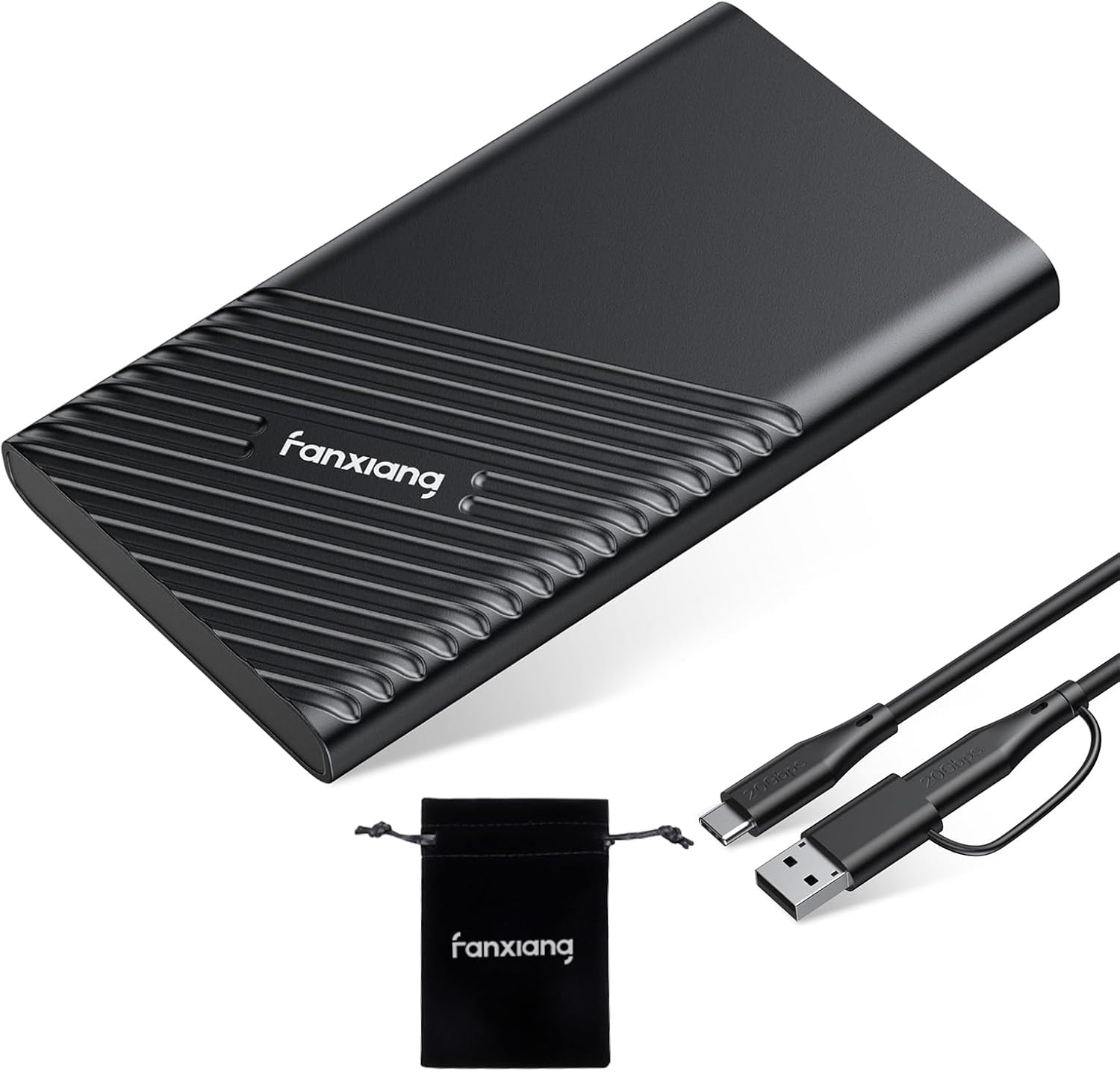 fanxiang 1TB External SSD, Portable Solid State External Hard Drive USB 3.2 Gen2x2, Up to 2000MB/s, USB-C External Storage for iPhone 15/Pro, PC, Laptop, Creators,Gaming Console - PS2000W