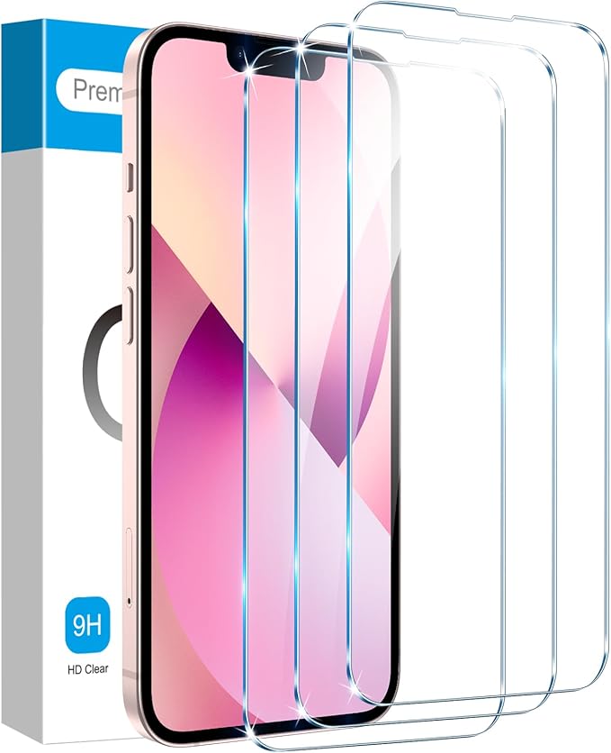Fotbor for [3 Pack] iPhone 16e/13/13 Pro/14 Screen Protector Glass, 9H Tempered Glass Case Friendly HD Film Accessories iPhone 16e 13 13Pro 14 6.1"