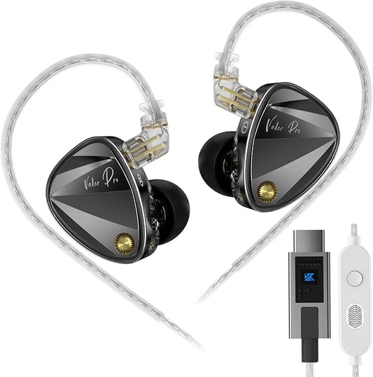 KZ Vader Pro USB C Headphones, in-Ear Monitors Triple Dynamic Driver IEM for Samsung S25 S24 S23 FE S22 S21 S20 A53 A54 Type C Noise Isolating Fit IEM Built-in DSP with EQ for iPhone 16 Pro (Type-C)