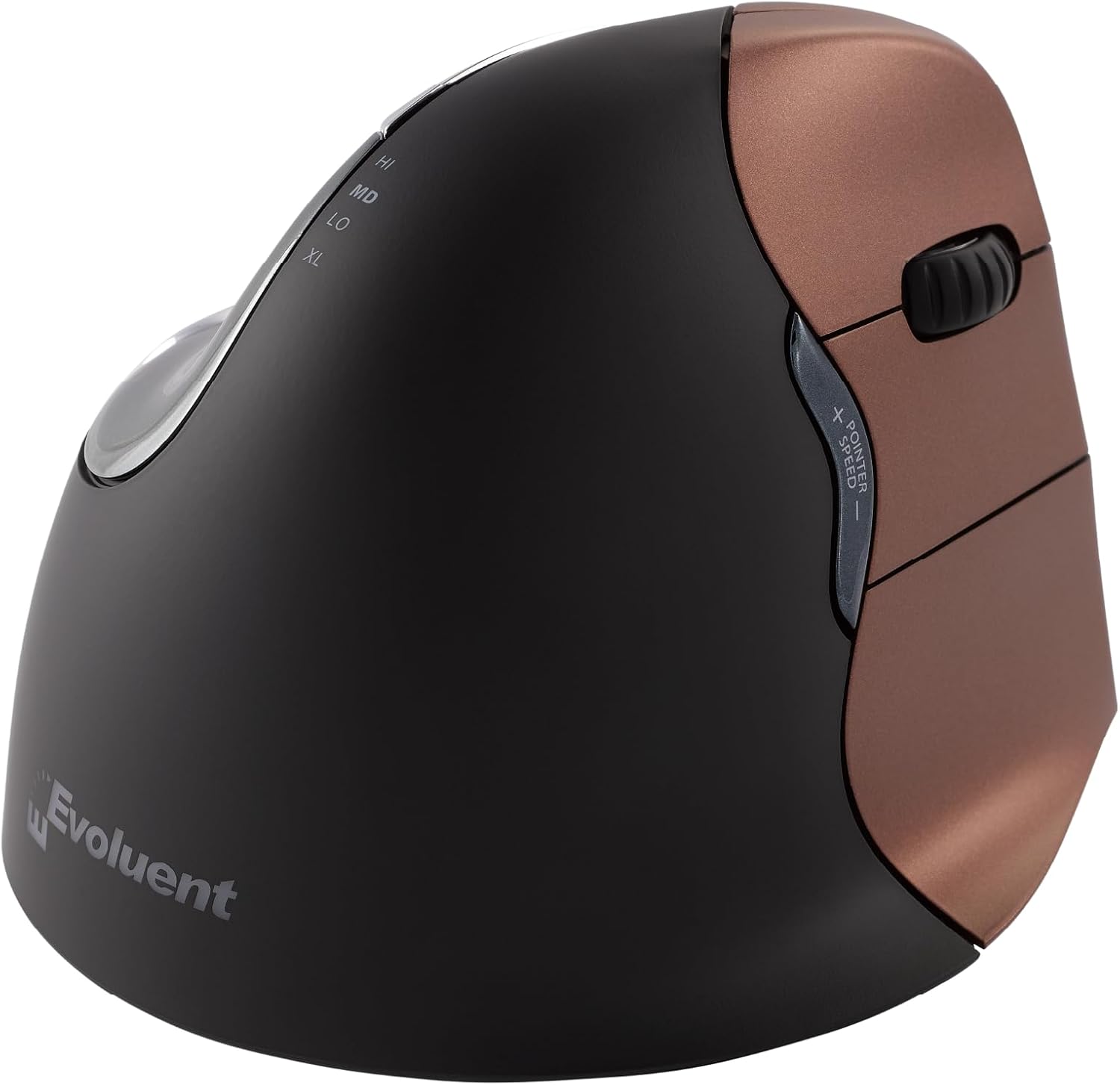 Evoluent – Inventor of The Vertical Mouse – VM4SW Ergonomic Vertical Mouse Right Hand Small Wireless USB, Sculpted for Comfort, Reduces Wrist Strain, Adjustable Speed, Customizable Buttons in Windows