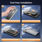 MAIWO Dual Bay M.2 SATA SSD Enclosure Cloner, USB3.1 Gen2 Type C 6Gbps B-Key/B+M Key Solid State Drive Reader for SSD Size 2230/2242/2260/2280