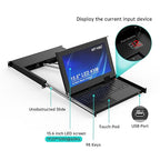MT-VIKI 16-Port HDMI LCD KVM Console, 1U Rack Mount with 15.6'' LCD Monitor, 1080P@60Hz + 16 KVM Cables, for Short-Depth & Standard Rack
