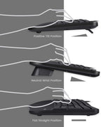 Perixx Periduo-505, Wired USB Ergonomic Split Keyboard and Vertical Mouse Combo with Adjustable Palm Rest and Short Tactical Membrane Keys, US English Layout