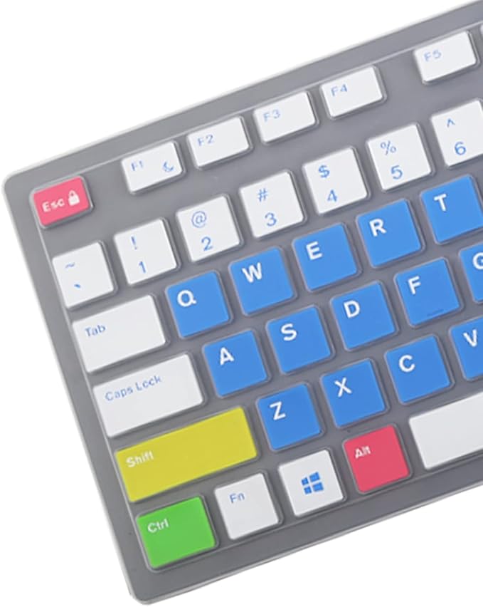 Keyboard Cover Skin for Dell KM636 KB216 KB216t KB216d KB216p Wired & Wireless Keyboard, Dell Optiplex 5250 3050 3240 5460 7450 7050, Dell Inspiron Desktop 24" 27" 5400 5490 7700 7790 3475 3670 3477