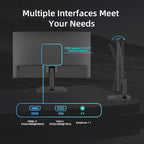 KTC 24 inch Monitor - 1080P Monitor, 100Hz FreeSync Gaming Moniter with HDR10,VESA Mountable, Adjustable Tilt, ZeroFrame Design, HDMI,VGA,Earphone Ports, PC Monitors for Office