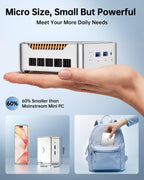 KAMRUI Essenx E2 Mini PC Computers 11 Pro Twin Lake N150, 8GB RAM 256GB M.2 SSD, Micro PC Support 4K Triple Display/USB3.2/WiFi/BT/DP/Gigabit Ethernet Mini PC Home/Office