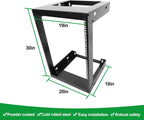 15U Wall Mount Open Frame 19 Inch Server Equipment Rack Wall Mountable Heavy Duty Design - Holds All Networking & AV Gear - Open Frame Includes 2 1U 12in Vented Shelves & Mounting screws(WALL RACK15U)