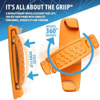 360 Rotating Phone Grip - Phone Holder for Hand - Phone Grips for Back of Phone & Pop Cell Phone Accessories for iPhone, Smartphones & Kindle Tablets (Orange)