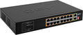 BV-Tech 18 Ports Long Range PoE+ Switch (16 PoE+ Ports | 2 Gigabit Ethernet uplink) - 19" Rackmount - 135W - 802.3af/at -Desktop Design for Easy Set Up