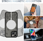AIGOMARA Magnetic Case for iPhone 14 Plus [Compatible with MagSafe] Cute Black Flower Floral for Women Girls Soft TPU Bumper Hard PC Back Anti-Fall Shockproof Protective Slim Cover