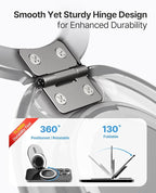 Sinjimoru Phone Grip Stand, Compatible with MagSafe, Adaptor Ring Included, 3000G Kickstand for iPhone 16/15/14/13/12. M-Tap Tok Stand Clear Black