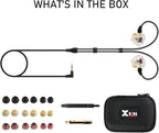 Xvive T9 in-Ear Monitor Headphones Dual Knowles BA Drivers IEM for Studio, Band Rehearsal, Live Performance (T9)