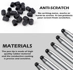 20Pcs Replacement Tips Silicone Rubber Touch Screen Pens Tips for Touch Pen (8 * 10mm)