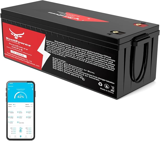 12V 600Ah Lithium LiFePO4 Battery with 250A BMS Grade A Cells Deep Cycle Rechargeable Battery,10000+ Cycles,Perfect for Golf Cart,Off Grid Applications (12.8V 600Ah-BLU)