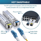 5 Pairs 1.25G BIDI SFP Single Mode Fiber Module Network Transceiver, LX SM 1310nm 1550nm 20km, Simplex LC Interface for Switch, Router, Firewall, Network Card, Media Converter etc