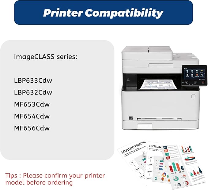 067 Toner Cartridge,for Canon 067 067H Black Cyan Yellow Magenta Replacement for imageCLASS MF654Cdw MF656Cdw MF653Cdw LBP633Cdw LBP632Cdw MF652Cw MF652Cdw Printer,4 Pack with Chip