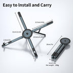 Adjustable Laptop Stand for Desk, Magnetic Phone Holder with Magsafe Compatibility, Portable Foldable Computer Riser for MacBook, iPhone, iPad, Tablet - Perfect for Office, Home, Traveling